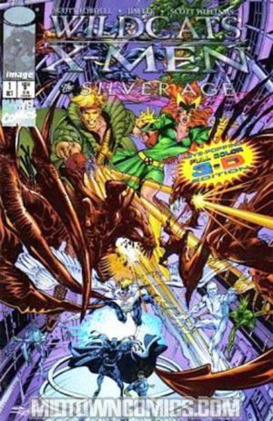 WildCATs X-Men The Silver Age #1 Cover G Neal Adams 3-D Edition with Glasses Signed by Scott Lobdell (W/CoA)