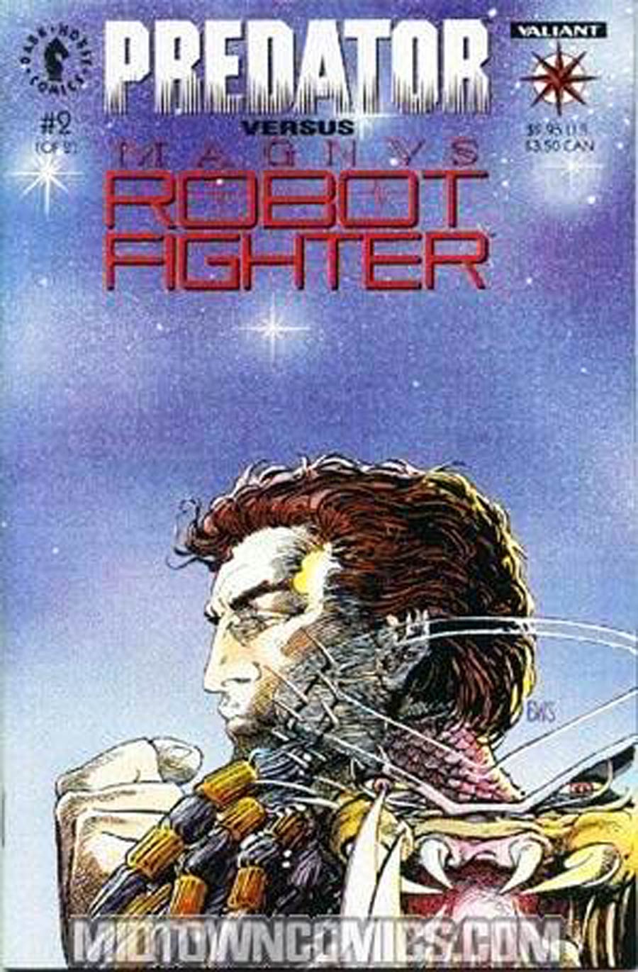 Predator vs Magnus Robot Fighter #2 Cover C With Cards Signed by Lee Weeks (W/CoA)