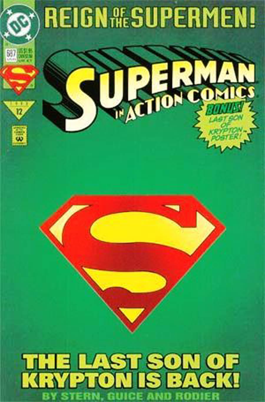 Action Comics #687 Cover C Collectors Edition Die-cut W Poster Cover Signed by Jackson Guice (W/CoA)