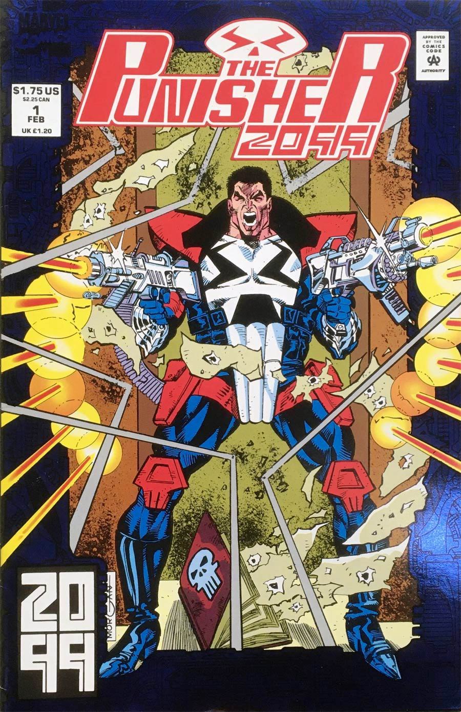 Punisher 2099 #1 Cover D 1st Ptg Foil Cover Signed by Tom Morgan (W/CoA)