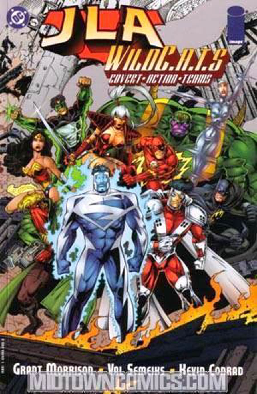 JLA WildCATs #1 Cover C DF Exclusive Signed by Val Semeiks and Kevin Conrad (W/o CoA)