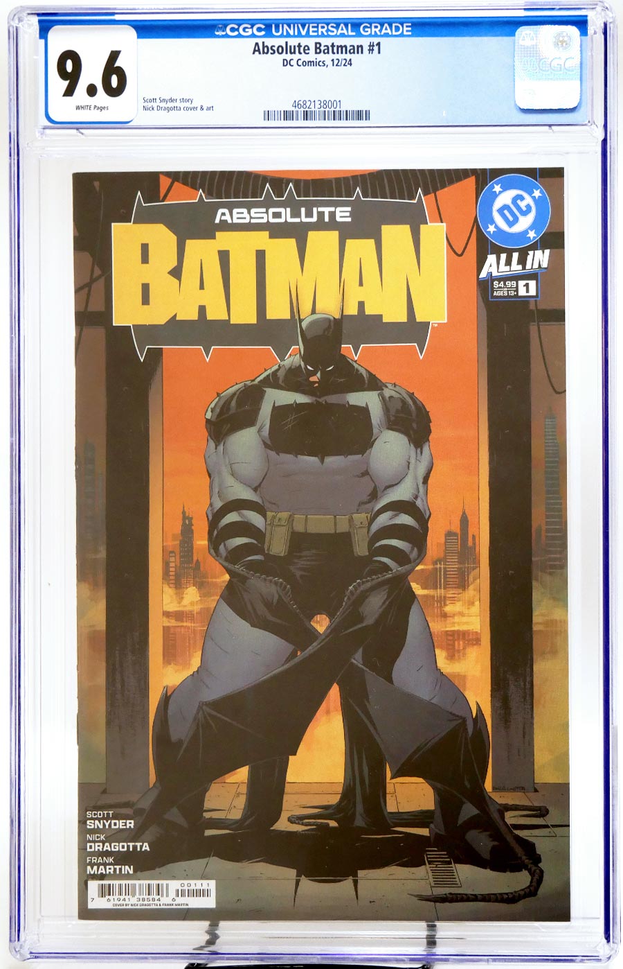 Absolute Batman #1 Cover Z-V Regular Nick Dragotta Cover CGC 9.6 (DC All In)