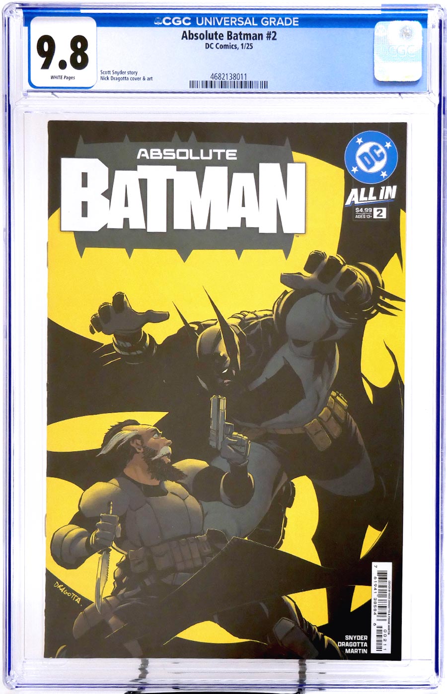 Absolute Batman #2 Cover T Regular Nick Dragotta Cover CGC 9.8 (DC All In)