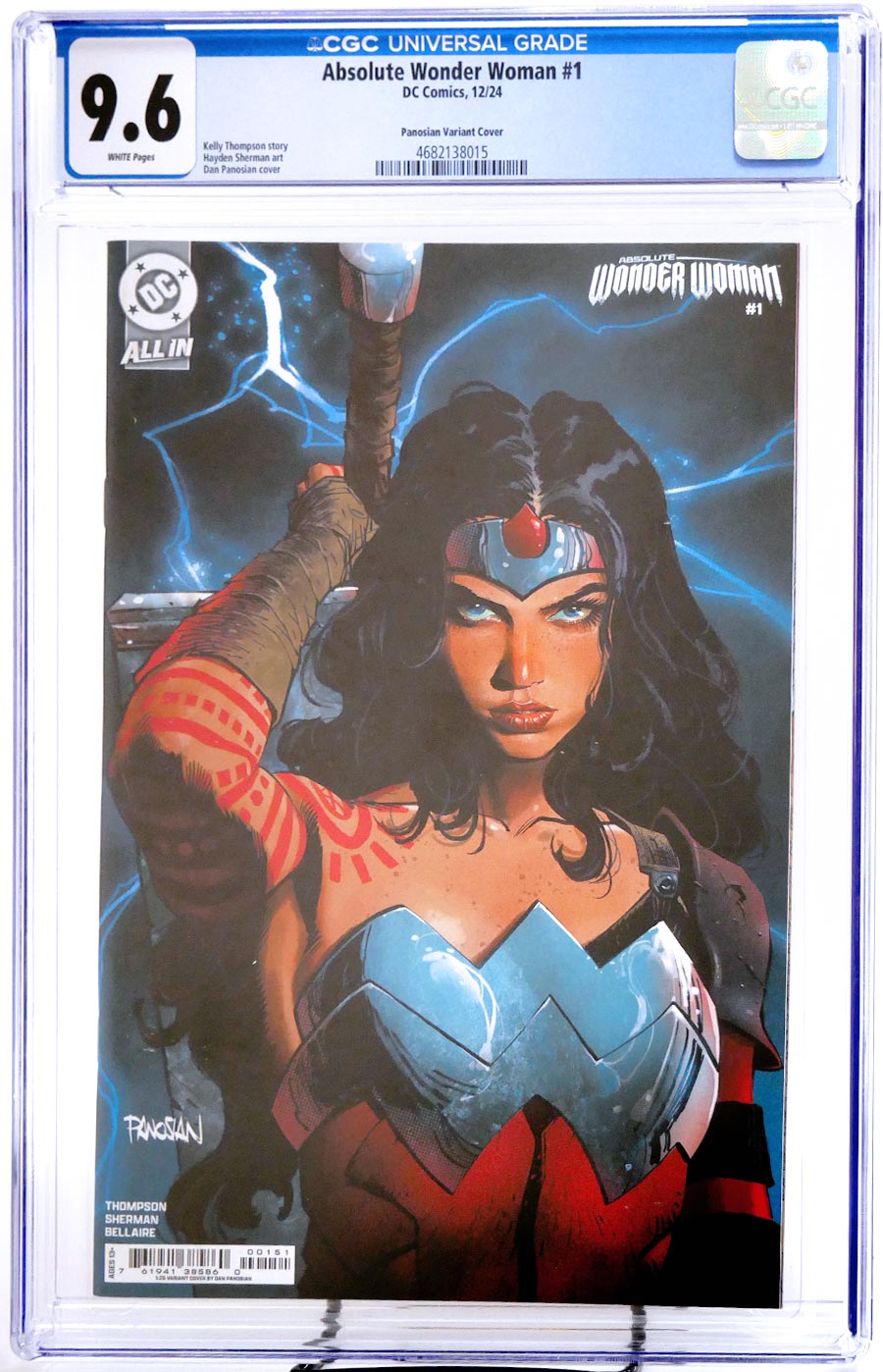 Absolute Wonder Woman #1 Cover Z-D Incentive Dan Panosian Card Stock Variant Cover CGC 9.6 (DC All In)