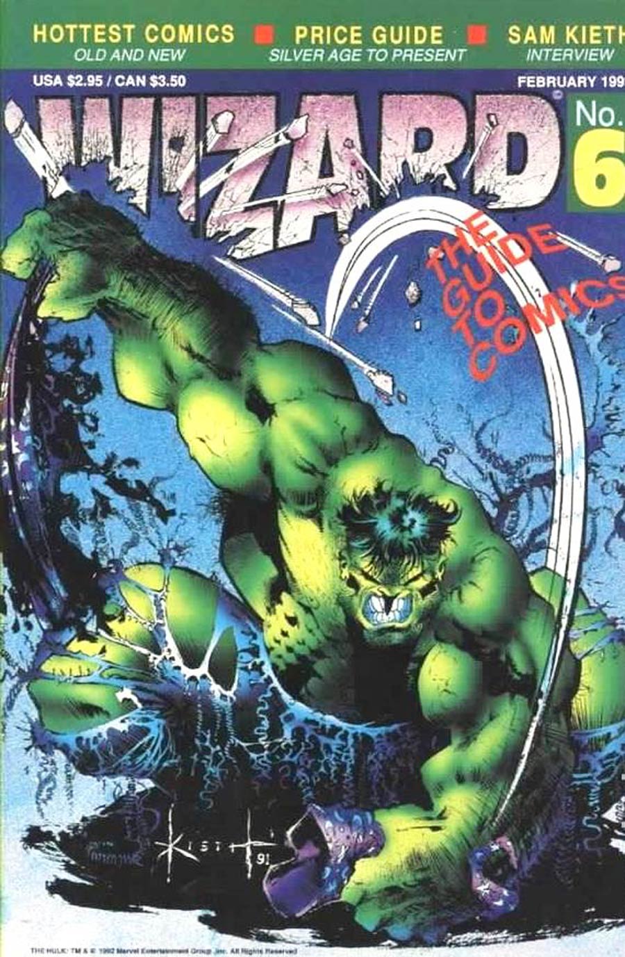Wizard The Guide to Comics #6 Cover A Green Hulk