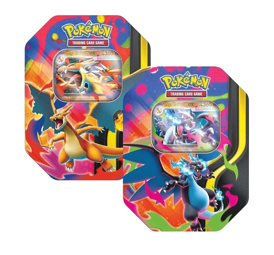 Pokemon Mega Charizard Tin (Filled Randomly)