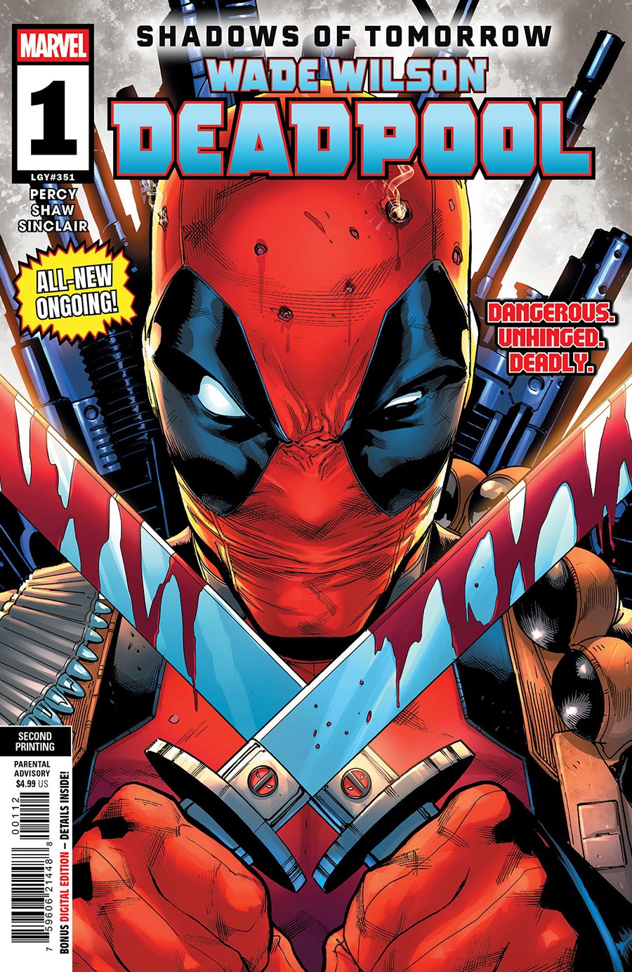 Wade Wilson Deadpool #1 Cover K 2nd Ptg Geoff Shaw Variant Cover (Shadows Of Tomorrow Tie-In)