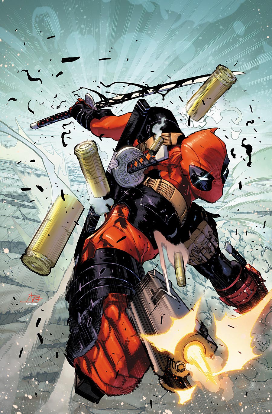 Wade Wilson Deadpool #1 Cover L 2nd Ptg Incentive Federico Vicentini Virgin Variant Cover (Shadows Of Tomorrow Tie-In)