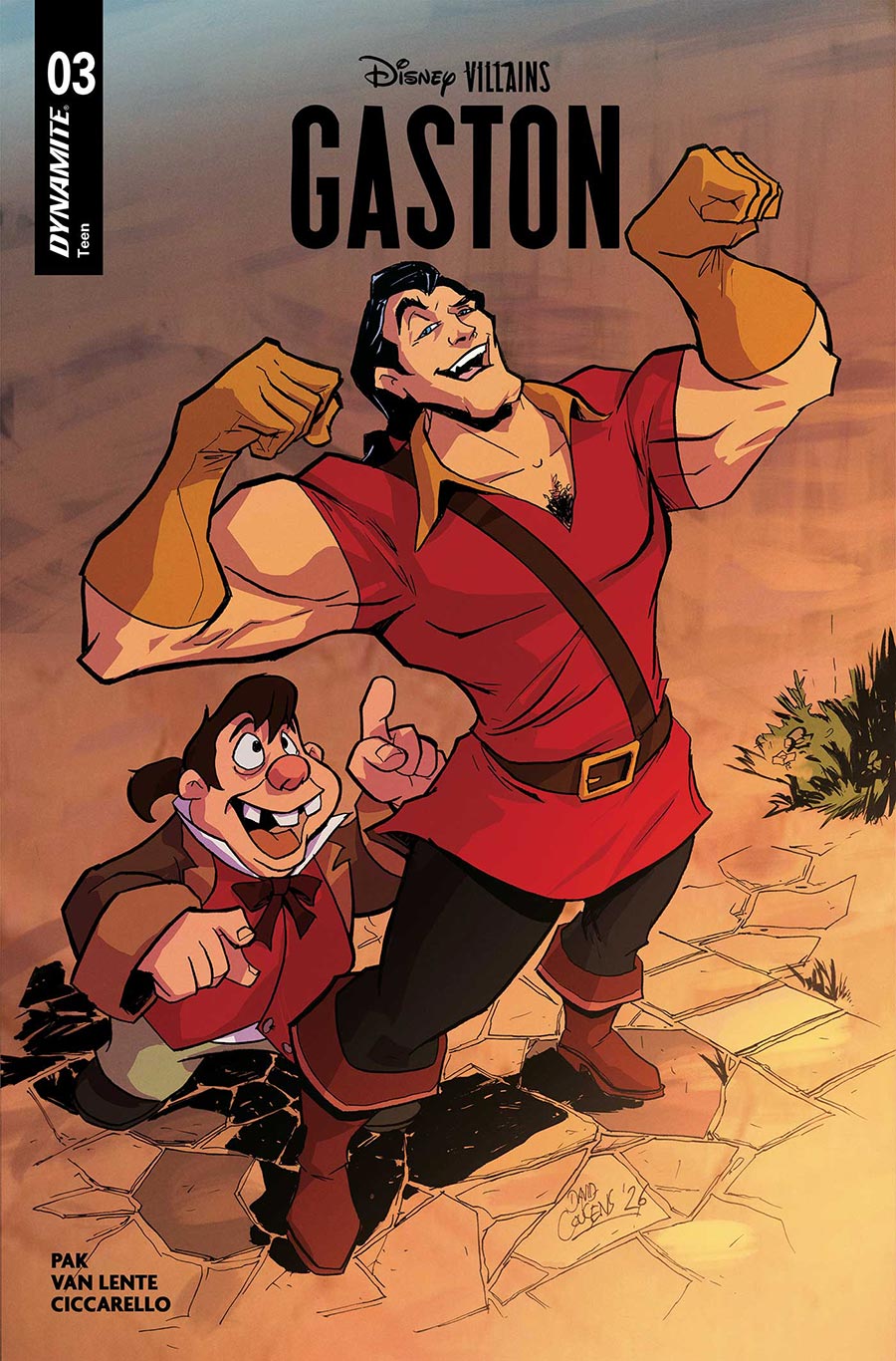 Disney Villains Gaston #3 Cover D Variant David Cousens Cover