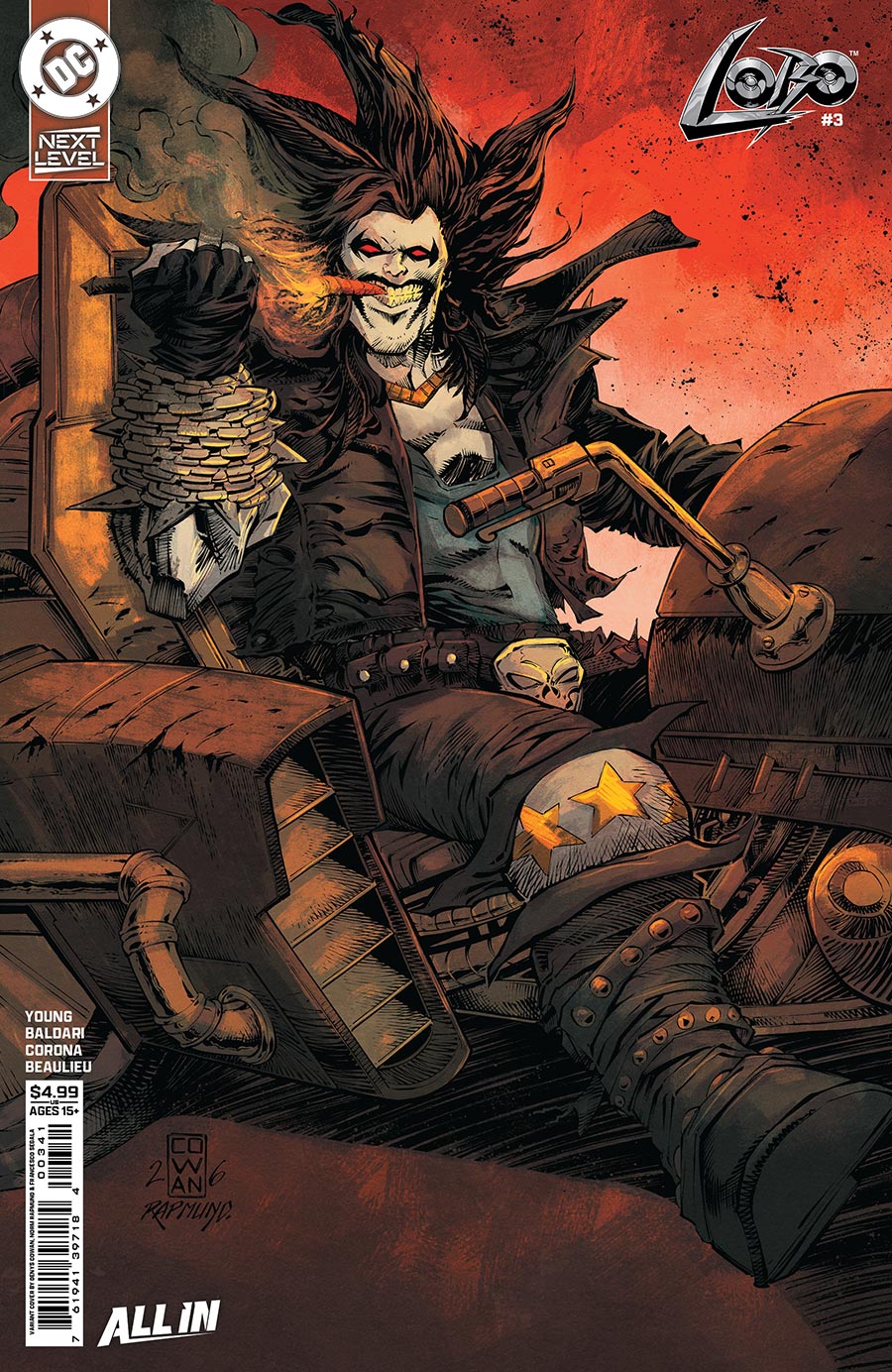 Lobo Vol 4 #3 Cover D Variant Denys Cowan Card Stock Cover (DC Next Level)