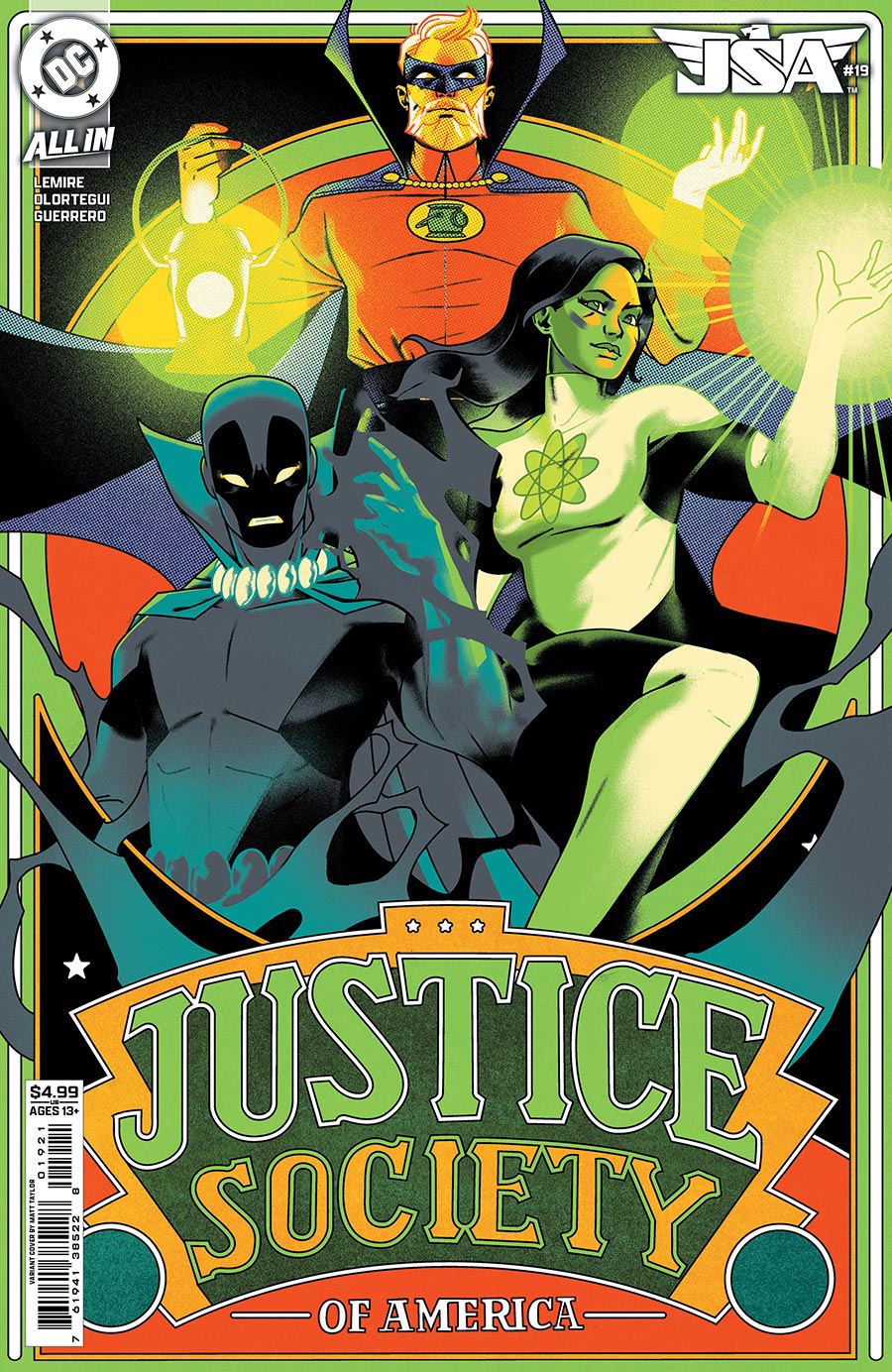 JSA Vol 2 #19 Cover B Variant Matt Taylor Card Stock Cover (DC All In)