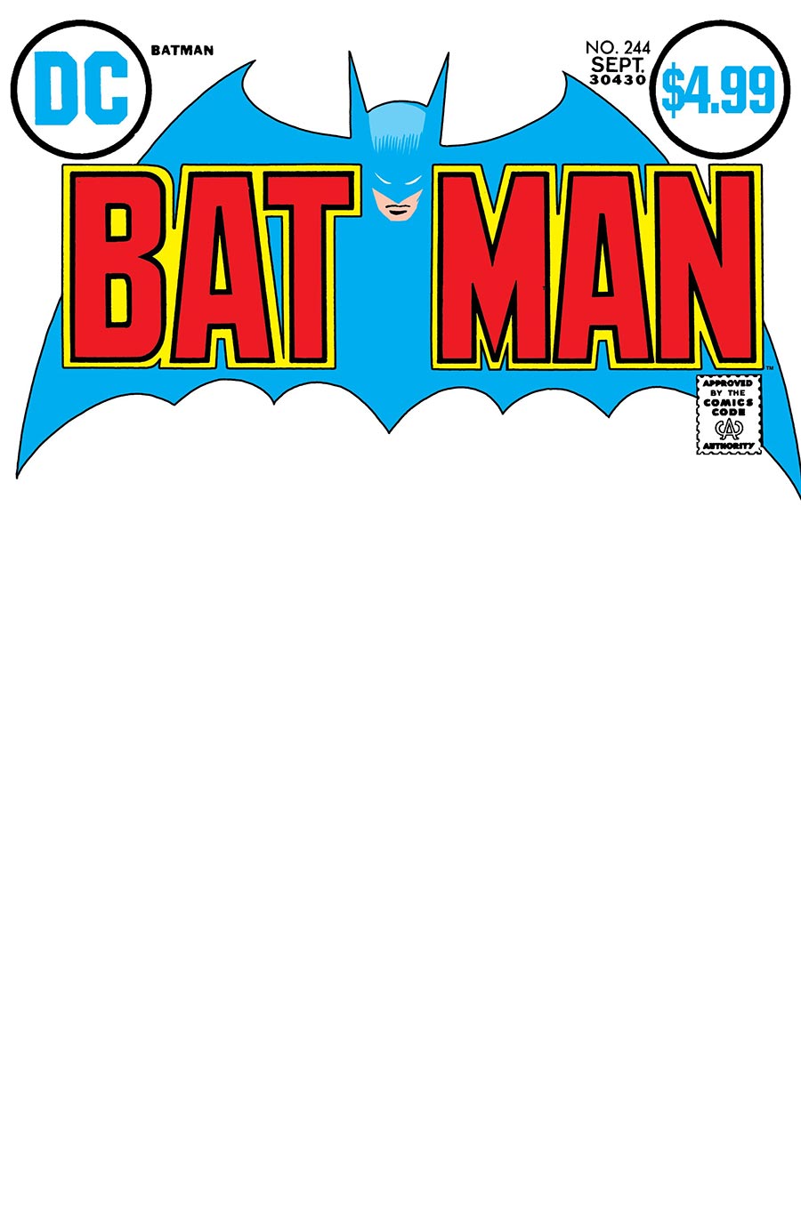 Batman #244 Facsimile Edition Cover B Variant Blank Card Stock Cover