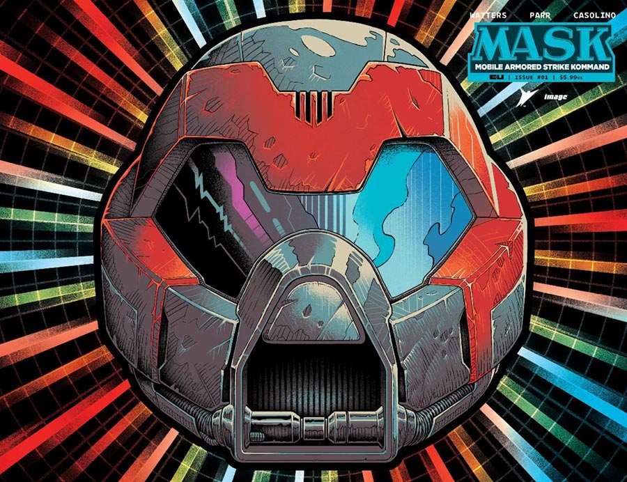 M.A.S.K. Vol 3 #1 Cover P Variant Pye Parr & Luke Preece & Andres Juarez M.A.S.K. Die-Cut Foil Mask Cover