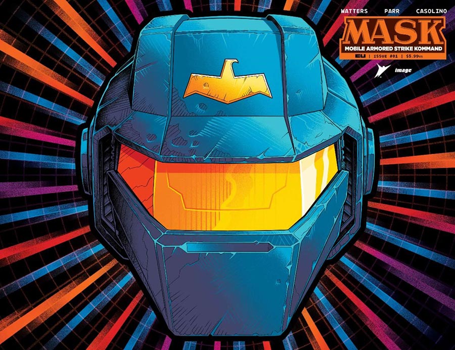 M.A.S.K. Vol 3 #1 Cover Q Variant Pye Parr & Luke Preece & Andres Juarez V.E.N.O.M. Die-Cut Foil Mask Cover