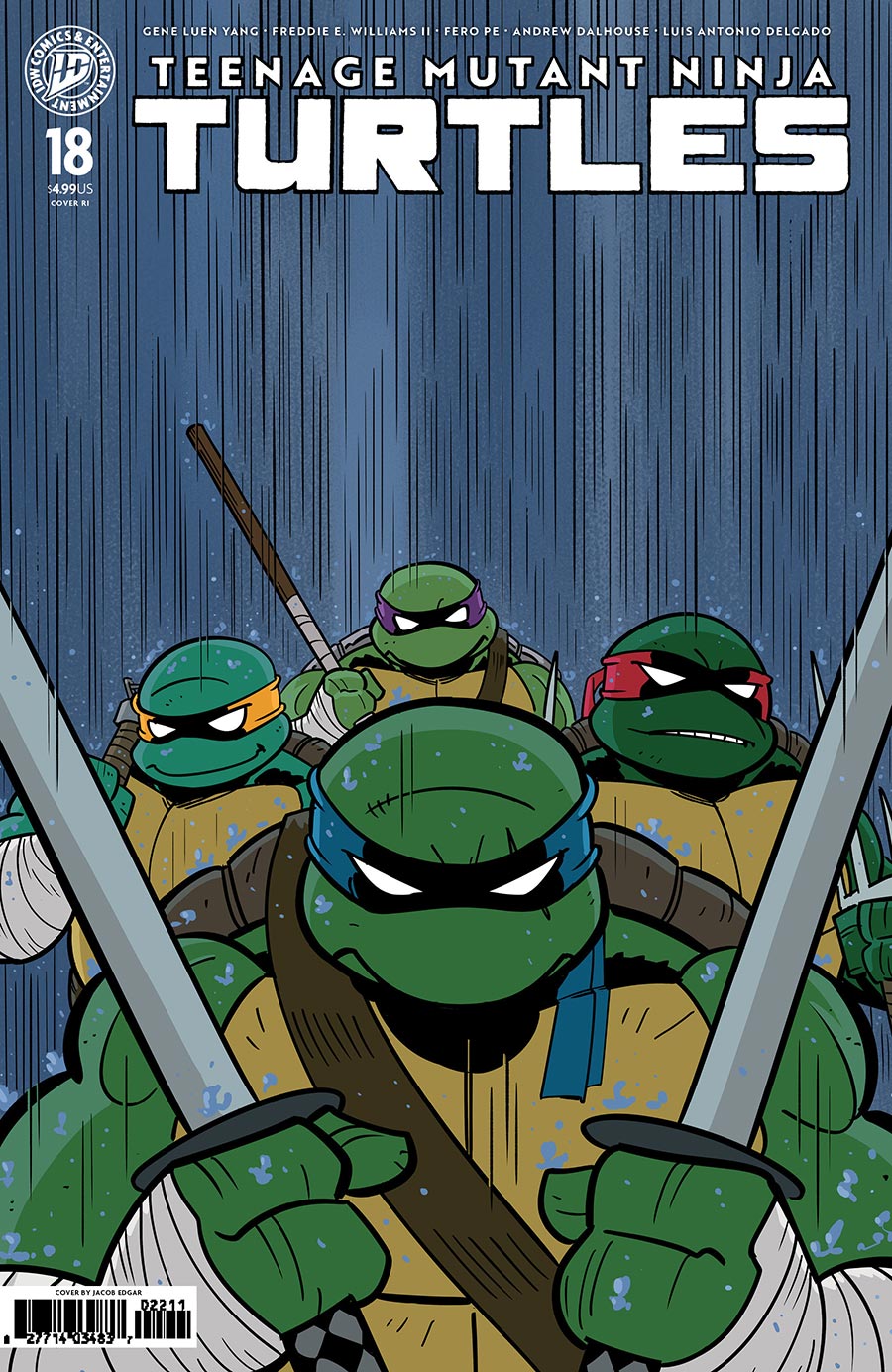 Teenage Mutant Ninja Turtles Vol 6 #18 Cover F Incentive Jacob Edgar Variant Cover