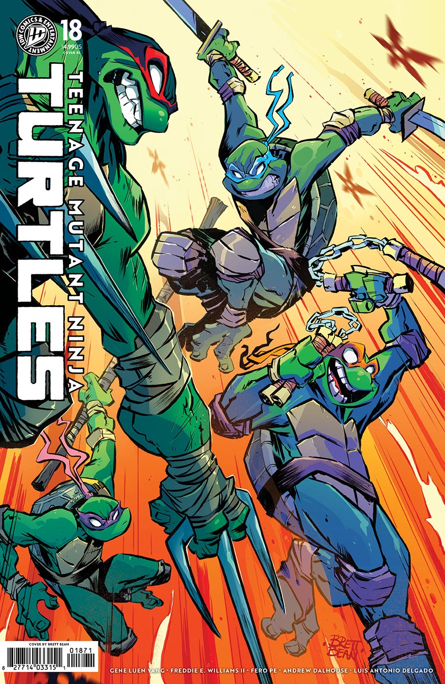Teenage Mutant Ninja Turtles Vol 6 #18 Cover G Incentive Brett Bean Variant Cover