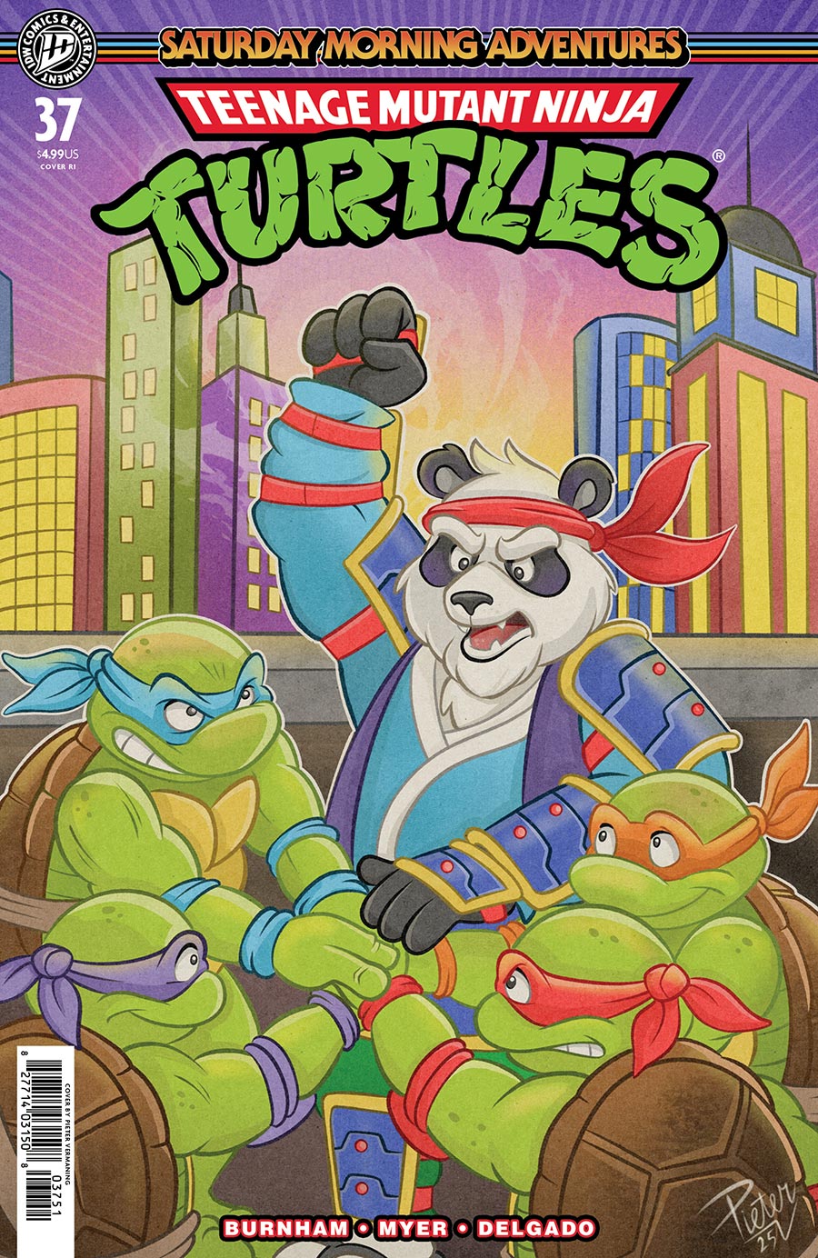Teenage Mutant Ninja Turtles Saturday Morning Adventures Continued #37 Cover E Incentive Pieter Vermaning Variant Cover