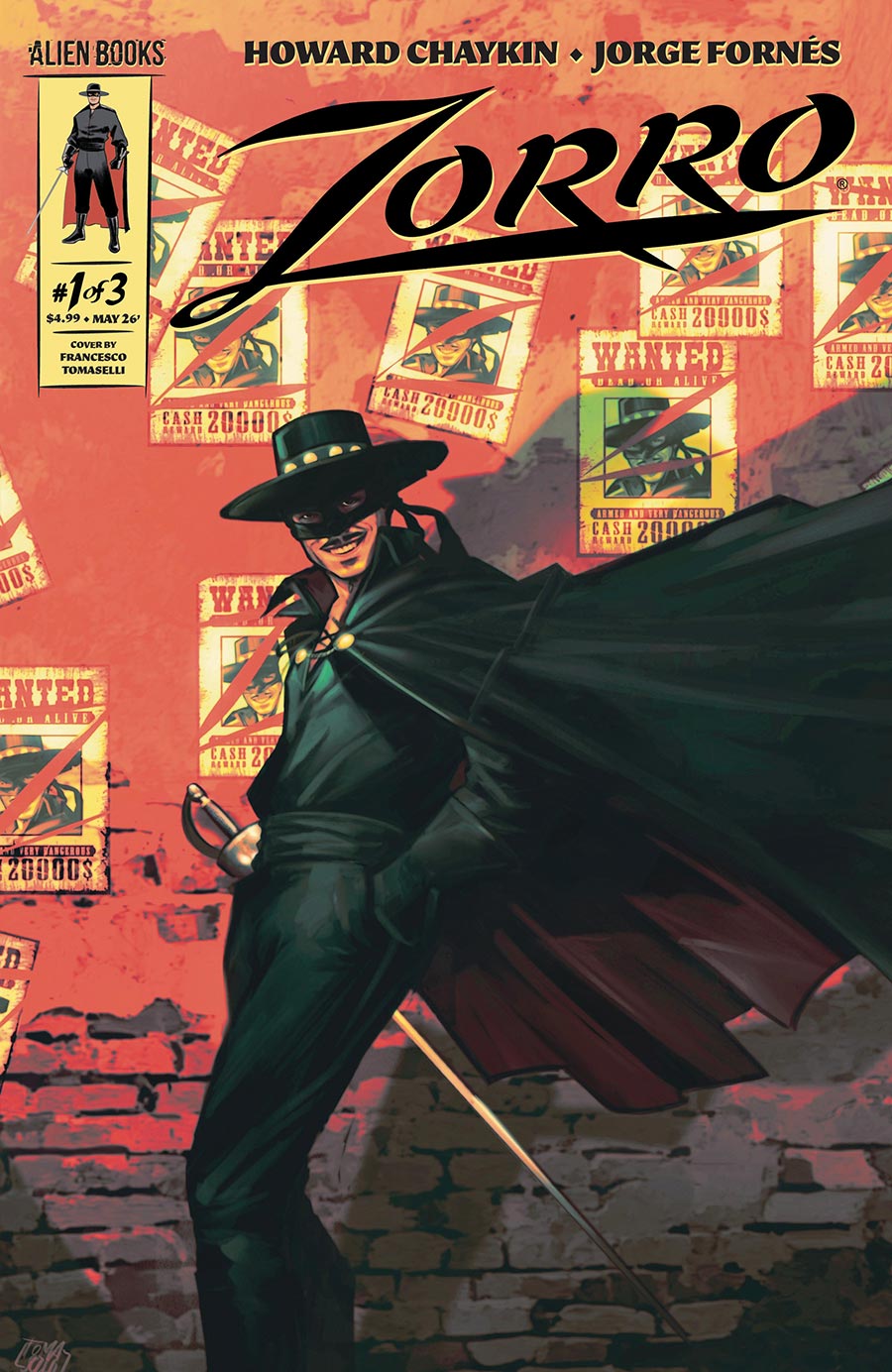 Zorro Vol 7 #1 Cover B Variant Francesco Tomaselli Cover