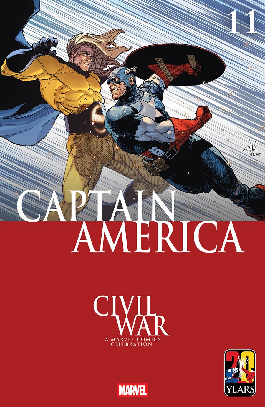 Captain America Vol 11 #11 Cover B Variant Leinil Francis Yu Civil War Celebration Cover (Armageddon Prelude)