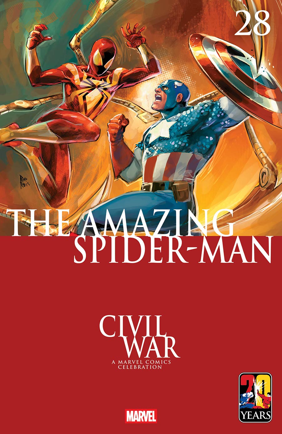 Amazing Spider-Man Vol 7 #28 Cover C Variant Rod Reis Civil War Celebration Cover (#992)