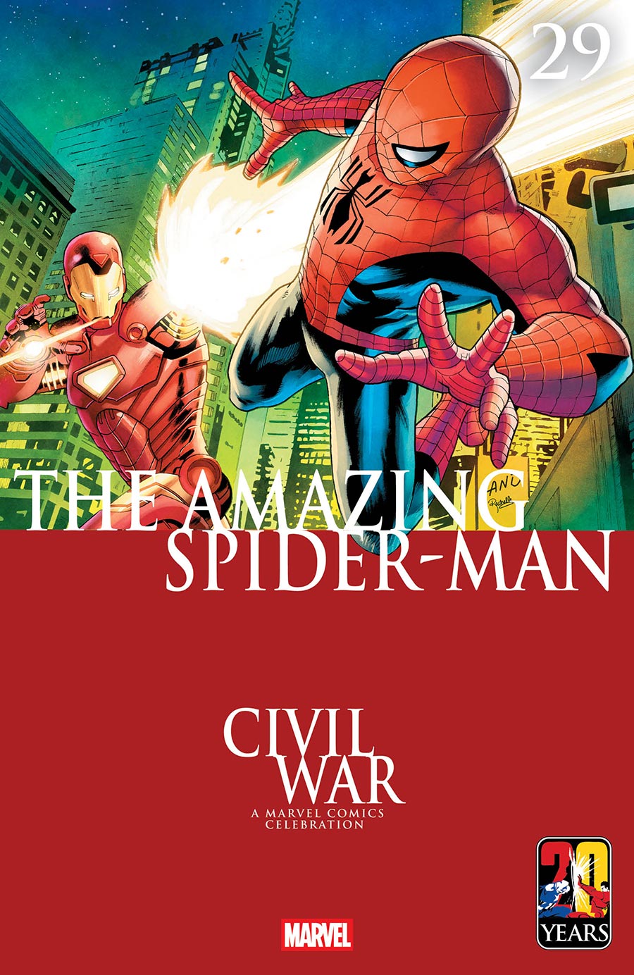 Amazing Spider-Man Vol 7 #29 Cover C Variant Greg Land Civil War Celebration Cover (#993)