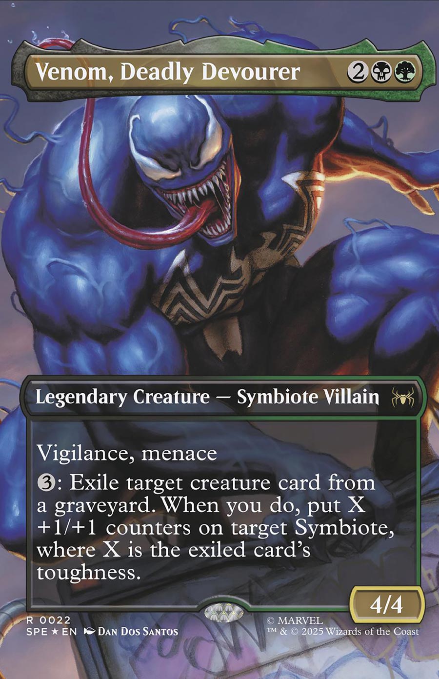 Venom Vol 5 #258 Cover B Variant Dan dos Santos Magic The Gathering Cover (Limit 1 Per Customer)