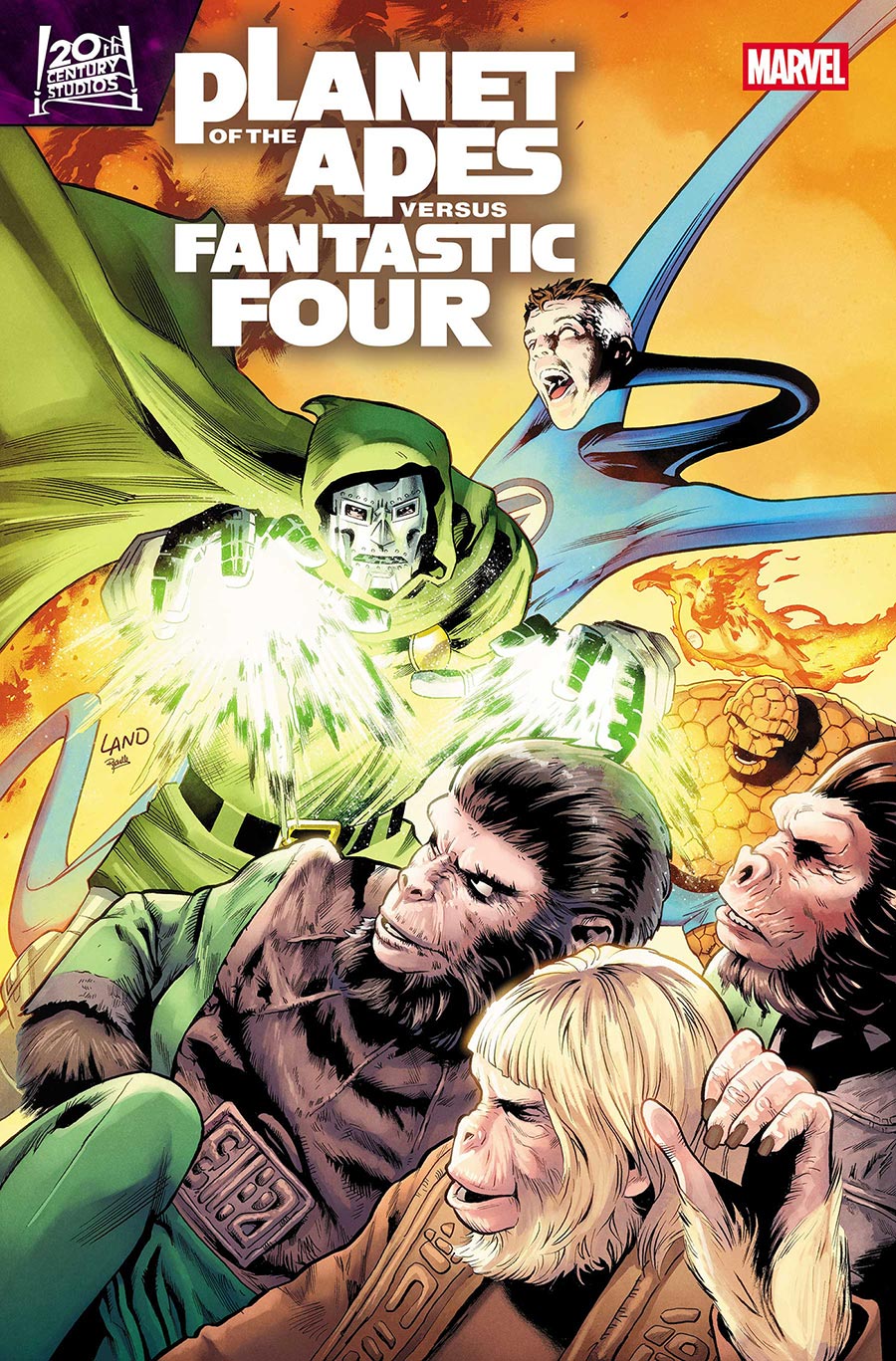 Planet Of The Apes vs Fantastic Four #4 Cover A Regular Greg Land Cover