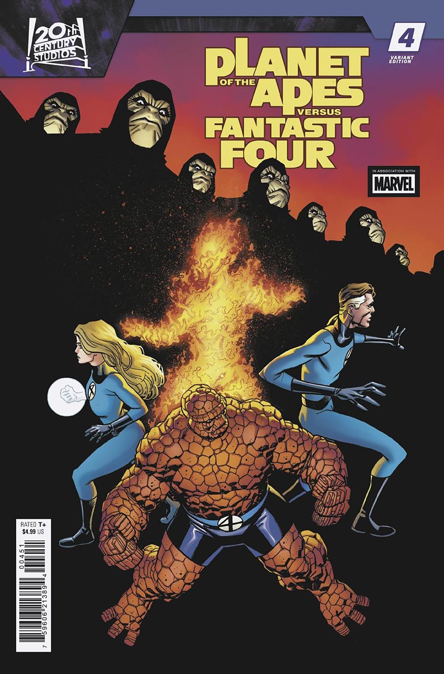 Planet Of The Apes vs Fantastic Four #4 Cover E Variant Mike Hawthorne Cover