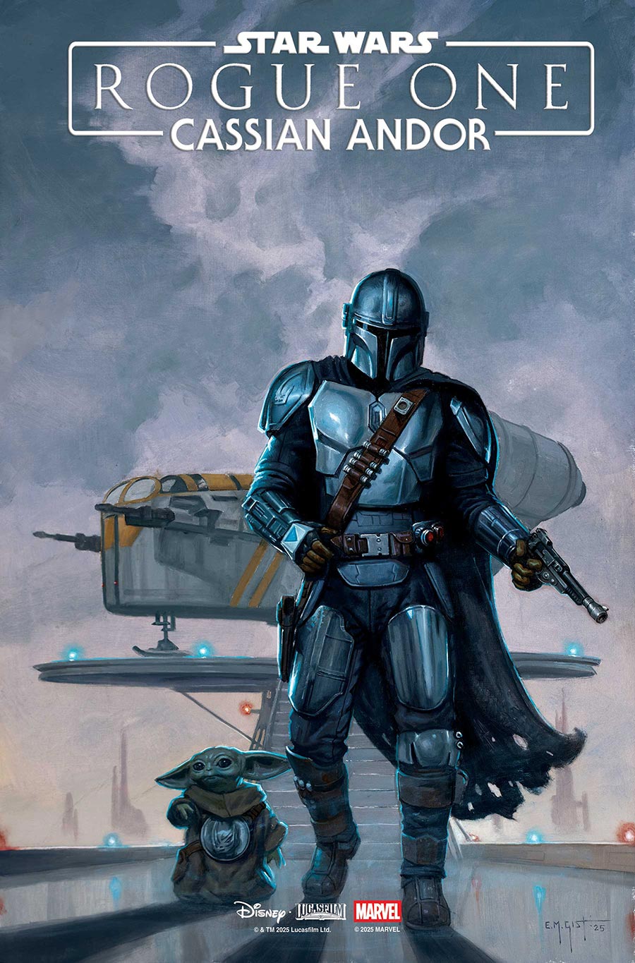 Star Wars Rogue One Cassian Andor #1 (One Shot) Cover B Variant EM Gist Mandalorian & Grogu Cover