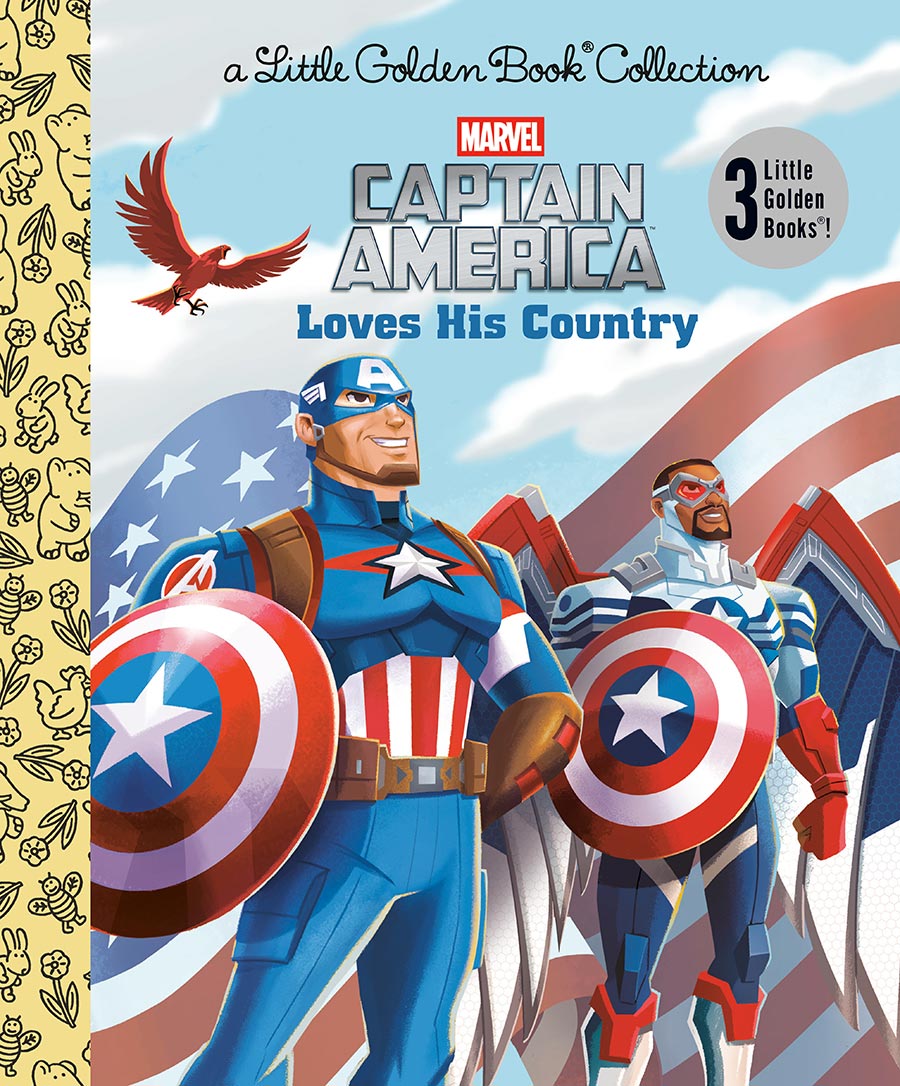 Marvel Captain America Loves His Country Little Golden Book HC