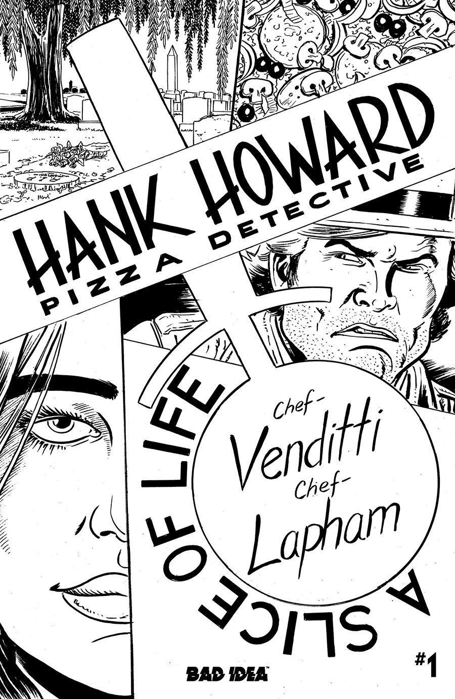 Hank Howard Pizza Detective A Slice Of Life #1 Cover E Incentive David Lapham Black & White Cover