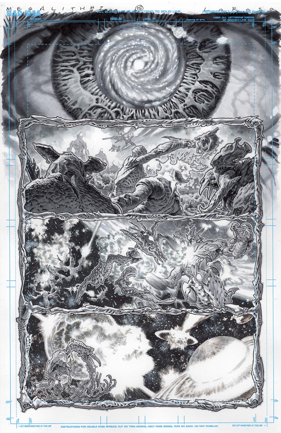 Olympus Saga Megalith #1 Cover Z-A Variant Lewis LaRosa Original Art Edition 24 Cover