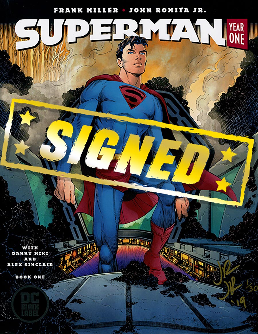 Superman Year One #1 Cover H DF Gold Signature Series Signed By John Romita Jr