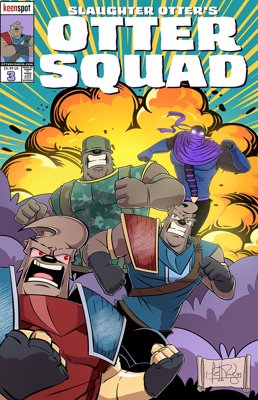 Slaughter Otters Otter Squad #3 Cover A Regular Matt Rodgers Cool Guys Dont Look At Explosions Cover