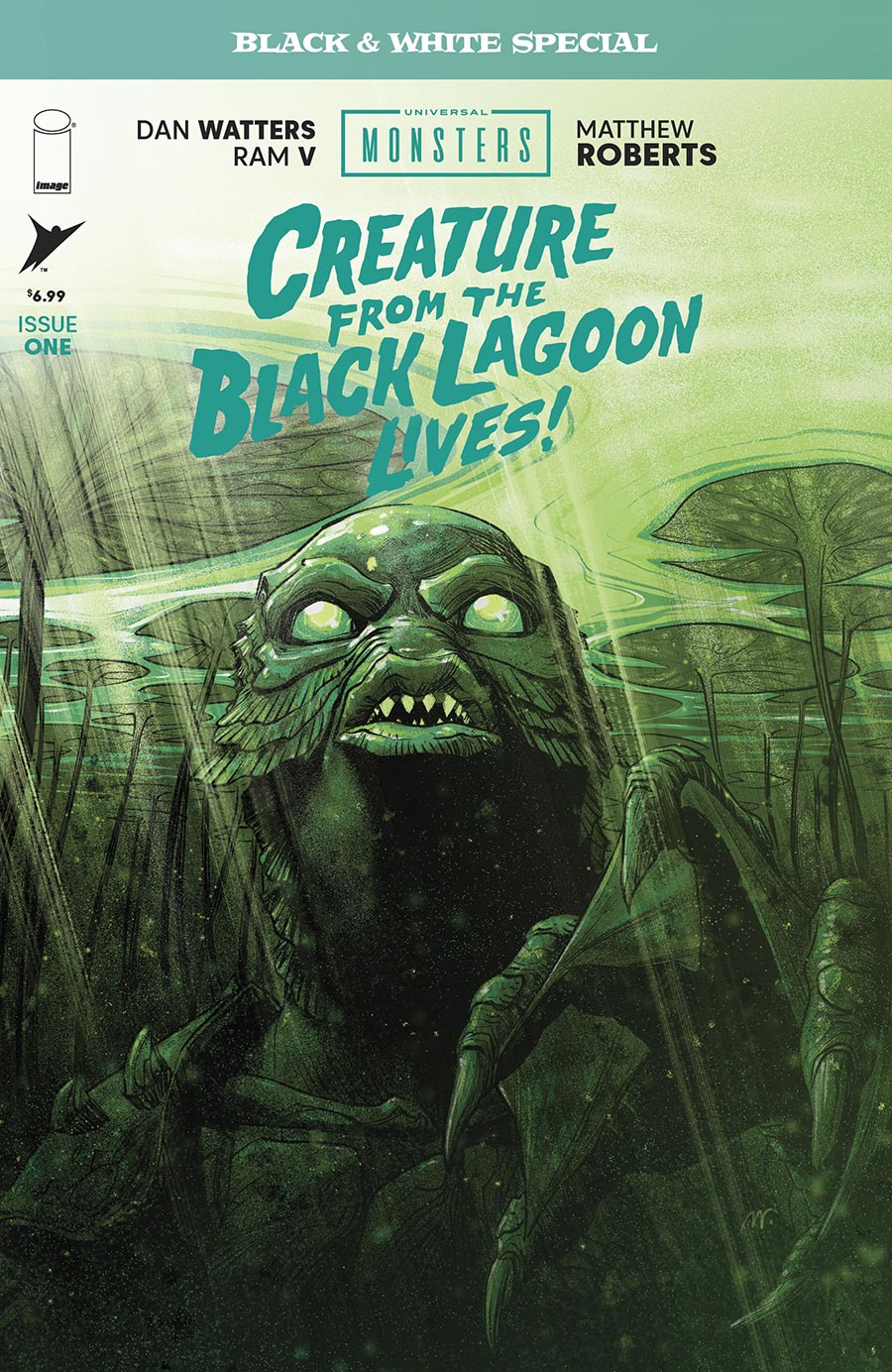 Universal Monsters Creature From The Black Lagoon Lives Black & White Special #1 Cover A Regular Matthew Roberts Cover
