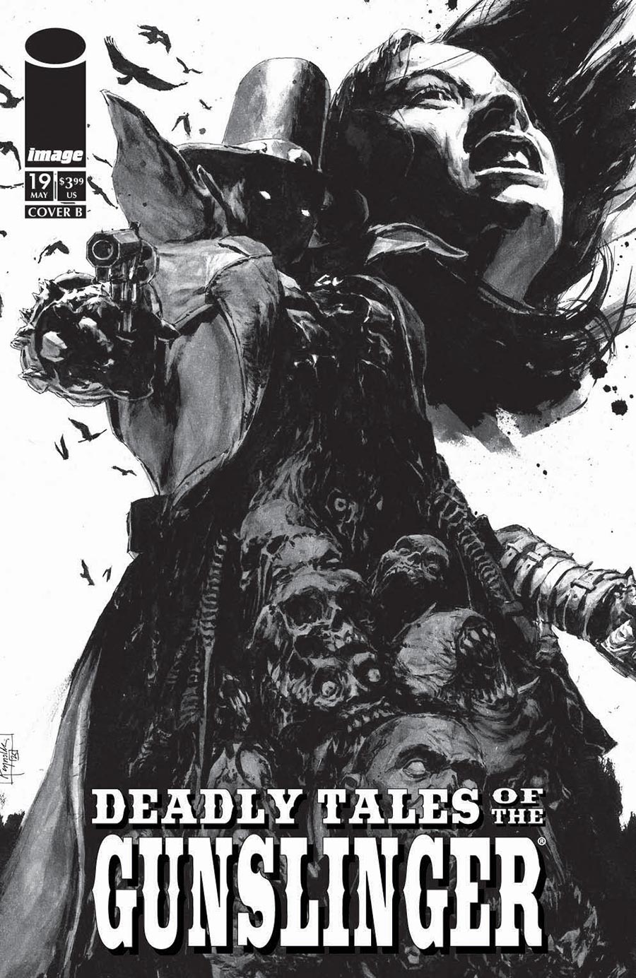 Deadly Tales Of The Gunslinger Spawn #19 Cover B Variant Patric Reynolds Black & White Cover