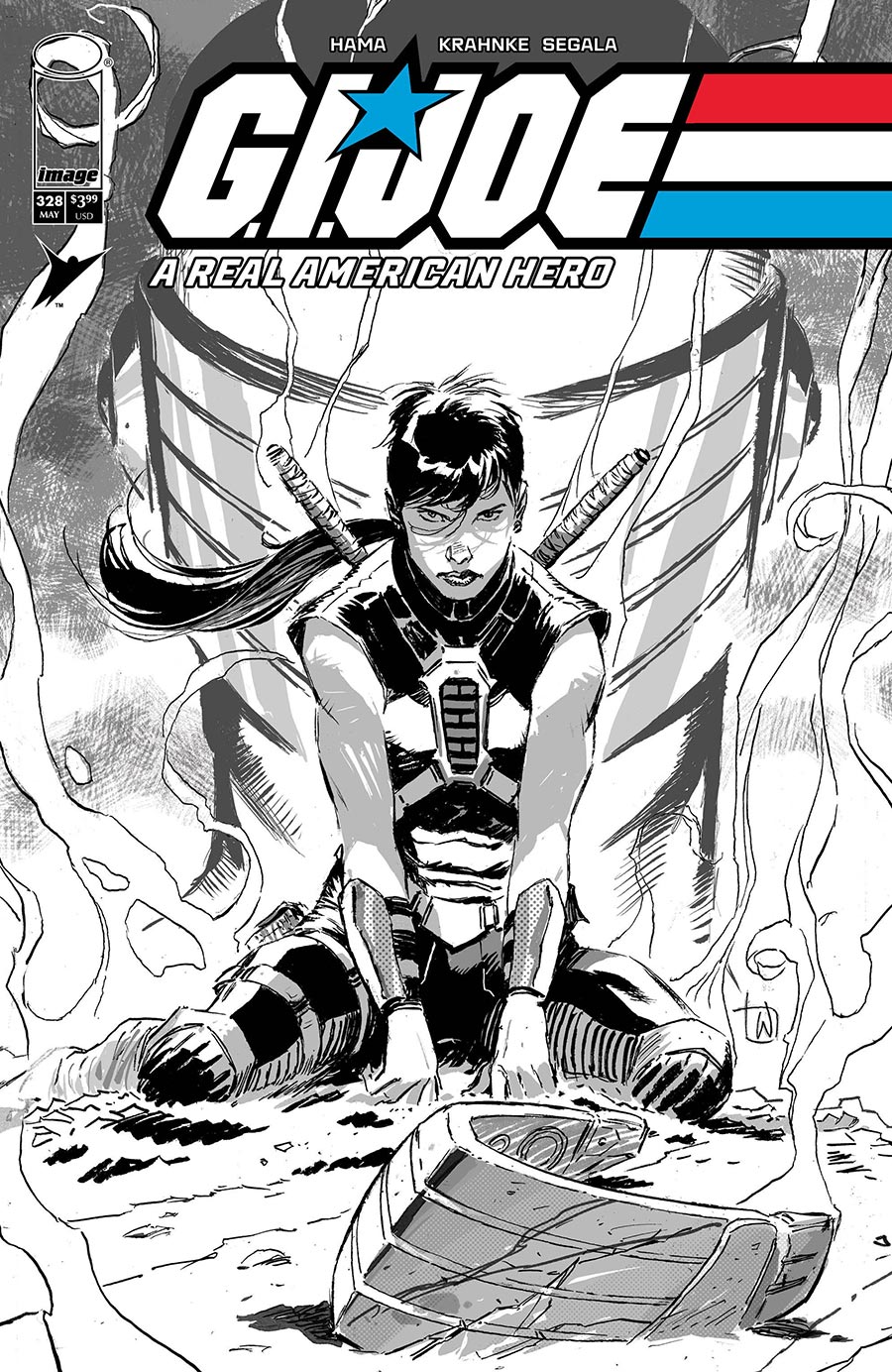 GI Joe A Real American Hero #328 Cover B Variant Lee Weeks Black & White Cover