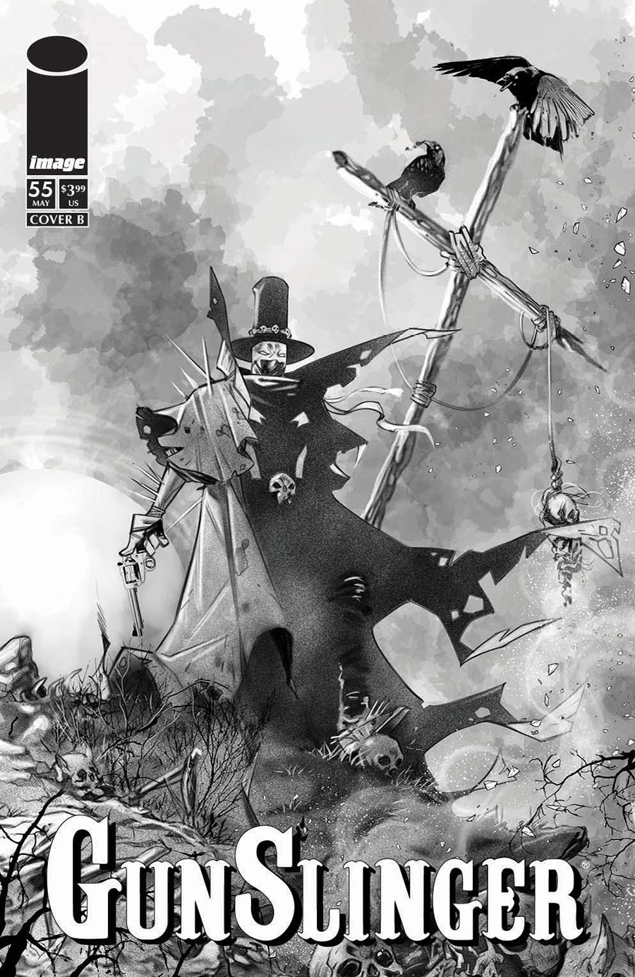 Gunslinger Spawn #55 Cover B Variant Ig Guara Black & White Cover
