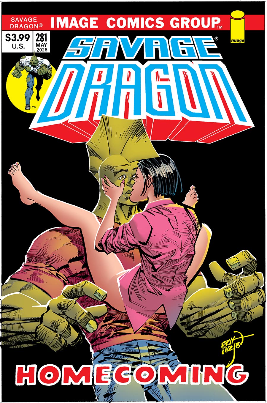 Savage Dragon Vol 2 #281 Cover B Variant Erik Larsen 1970s Trade Dress Cover