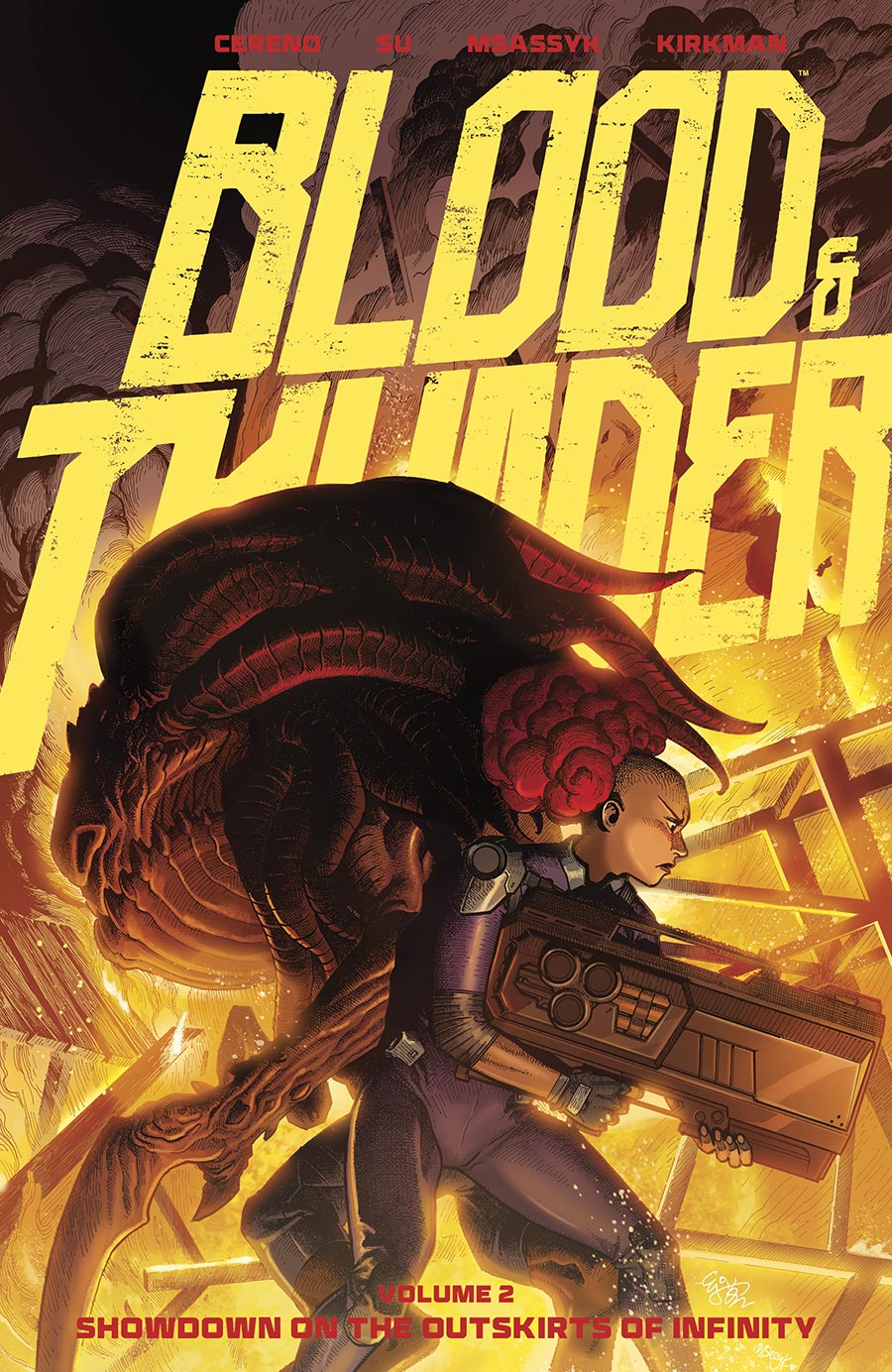 Blood & Thunder Vol 2 Showdown On The Outskirts Of Infinity TP Book Market EJ Su & Michele Msassyk Assarasakorn Cover