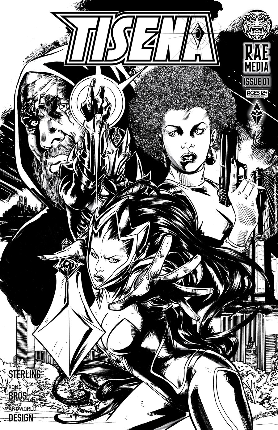 Tisena #1 The Woman Of Tomorrow Cover E Incentive Alitha Martinez Black & White Cover