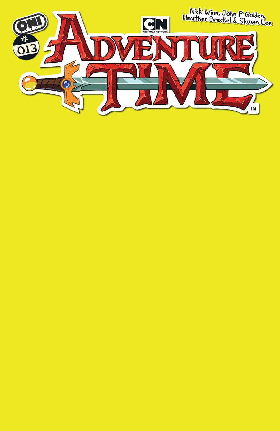 Adventure Time Vol 2 #13 Cover C Variant Magic Man Yellow Blank Cover