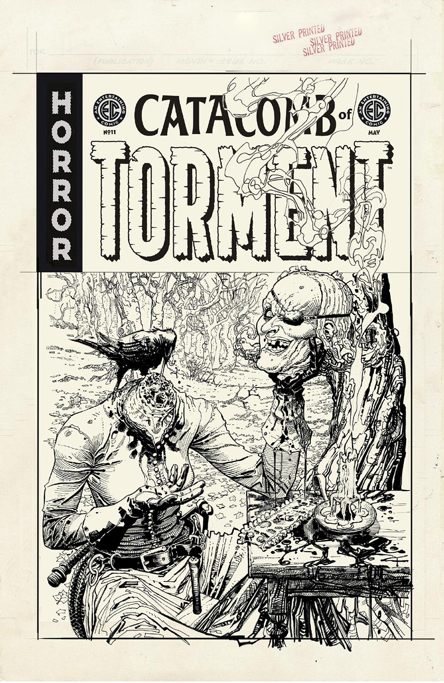 Catacomb Of Torment #11 Cover D Incentive Dustin Weaver Black & White Artist Edition Cover (EC Comics)