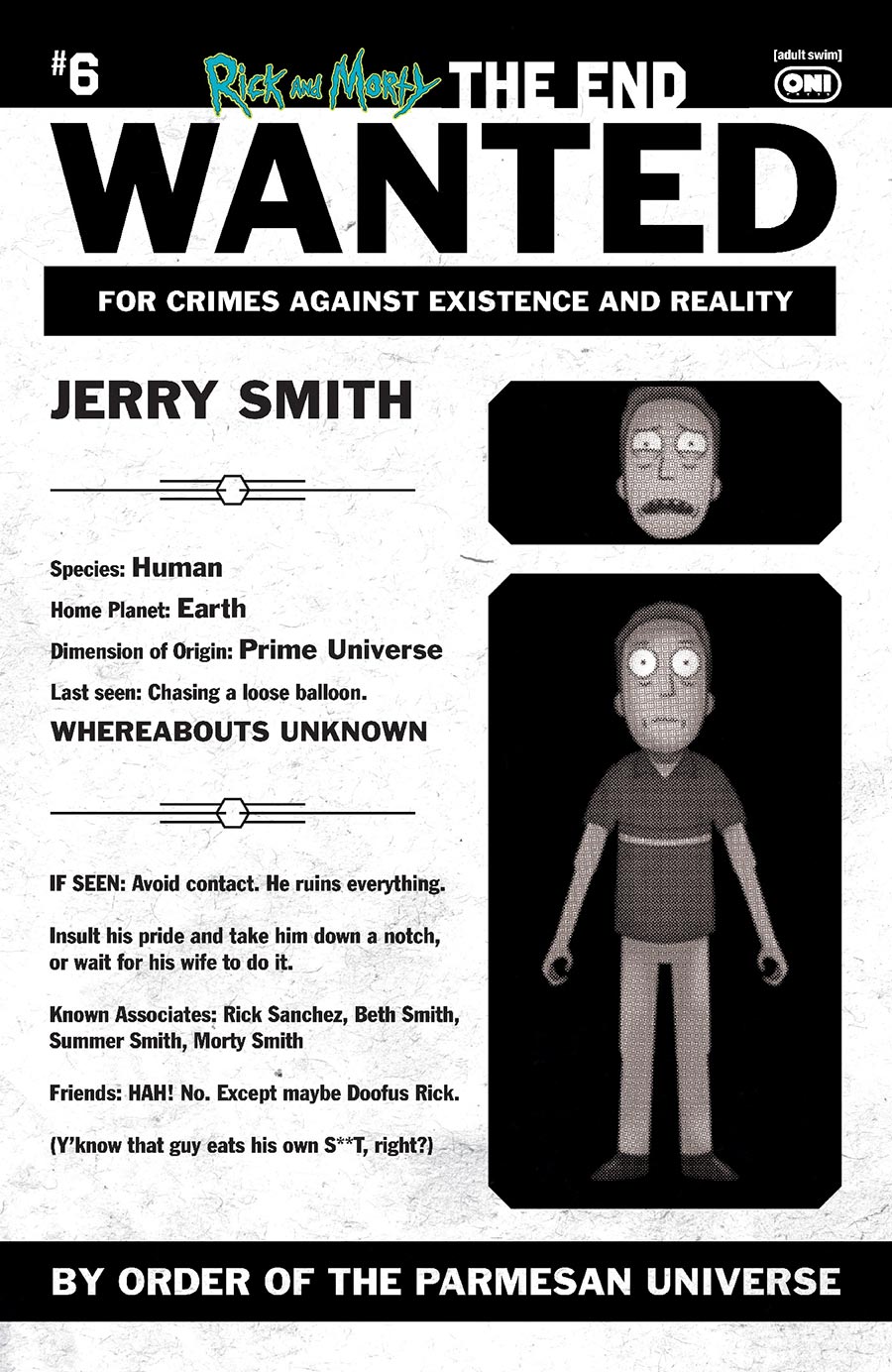 Rick And Morty The End #6 Cover C Incentive Phil Murphy Most Wanted Variant Cover