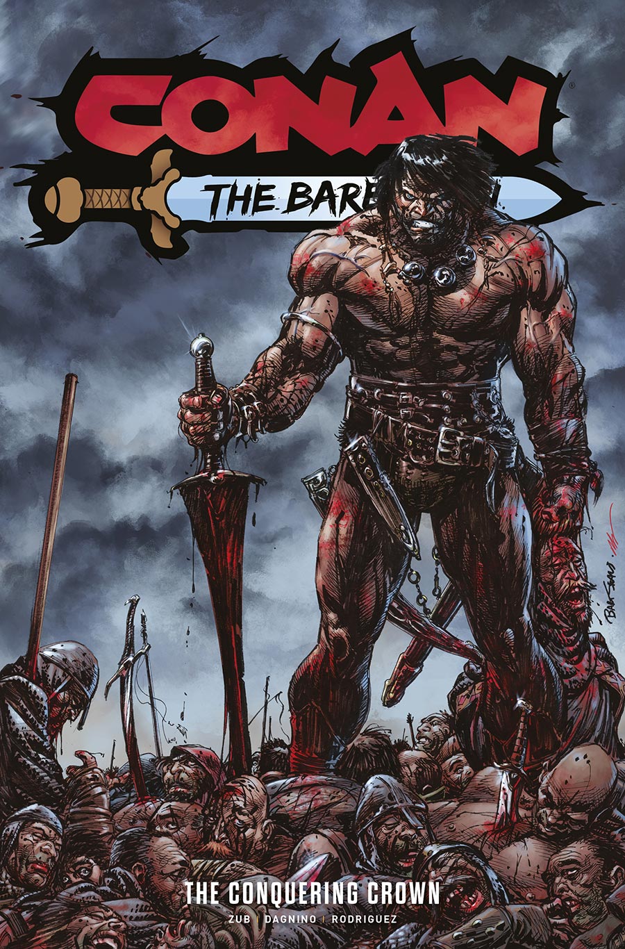 Conan The Barbarian (2023) Vol 7 The Conquering Crown TP Direct Market Bart Sears Variant Cover