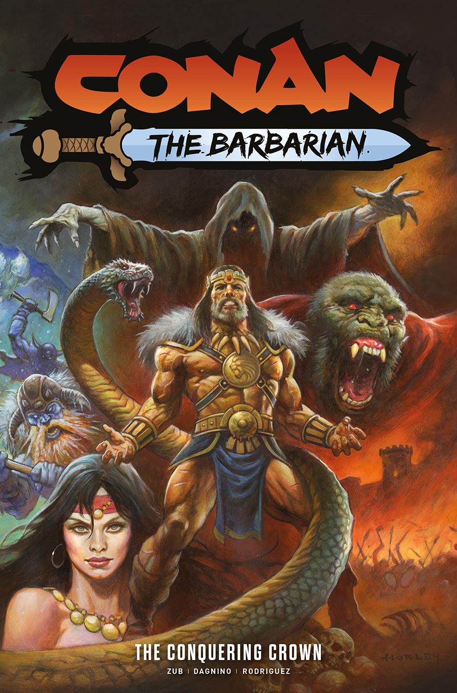 Conan The Barbarian (2023) Vol 7 The Conquering Crown TP Book Market Alex Horley Wraparound Cover