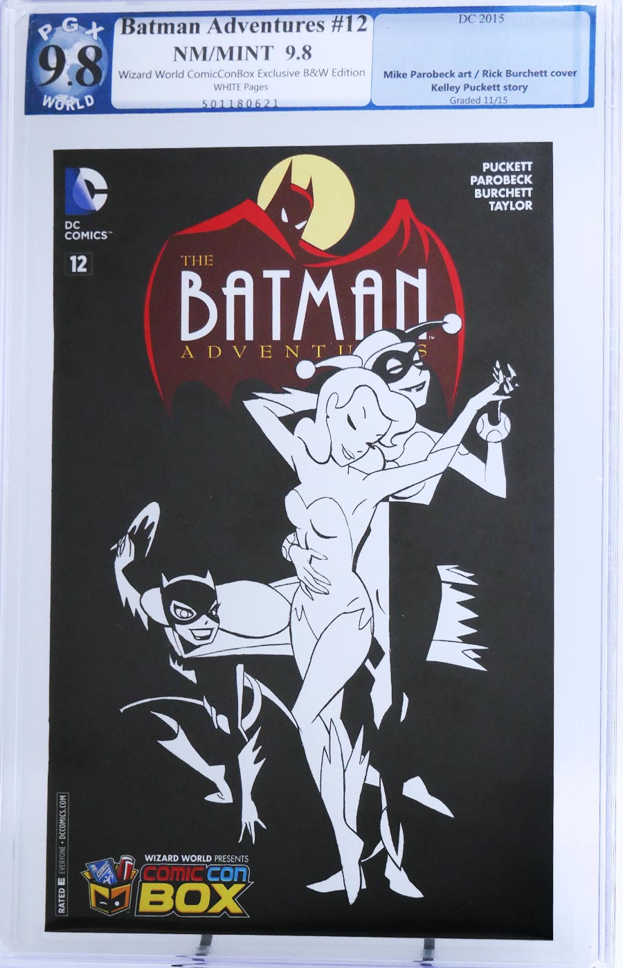 Batman Adventures #12 Cover D Wizard World 2015 B&W Variant PGX 9.8