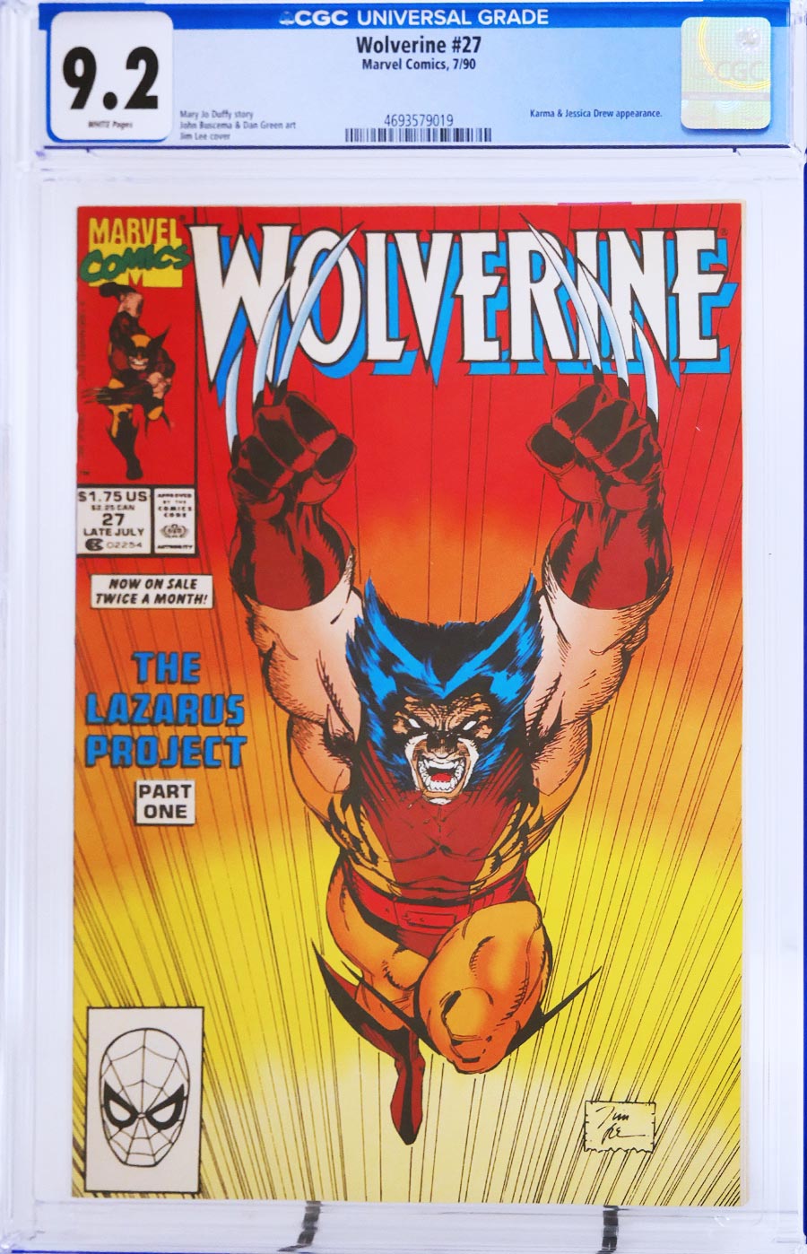 Wolverine Vol 2 #27 Cover B CGC 9.2