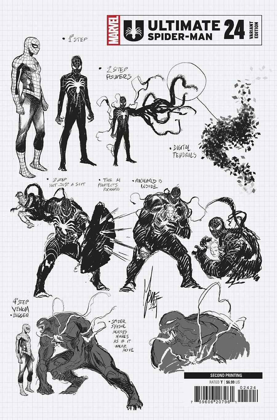 Ultimate Spider-Man Vol 2 #24 Cover K 2nd Ptg Incentive Marco Checchetto Design Variant Cover