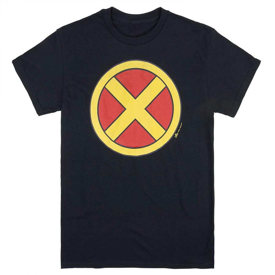 Marvel X-Men Classic Logo Black Mens T-Shirt Large
